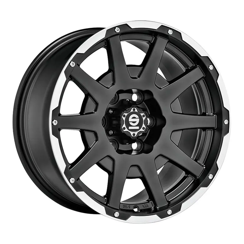 Heißes Angebot SPARCO DAKAR matt black lip polished + revits 8.5Jx17 5x120 ET0