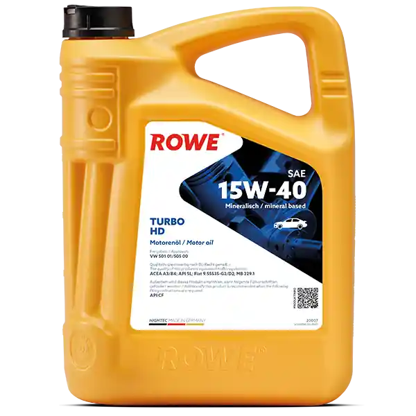 Wochenendangebot ROWE HIGHTEC TURBO HD SAE 15W-40 Motorenöl 5 Liter