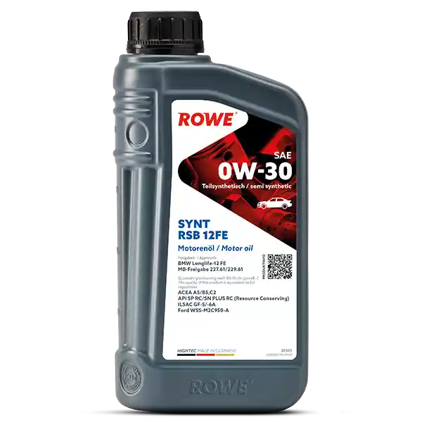 Zertifiziert ROWE HIGHTEC SYNT RSB 12FE SAE 0W-30 Motorenöl 1 Liter