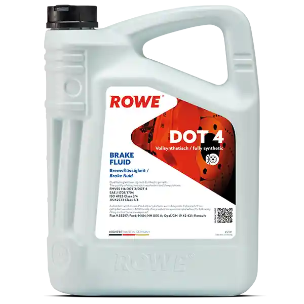 ROWE HIGHTEC BRAKE FLUID DOT 4 Bremsflüssigkeit 5 Liter Geprüft