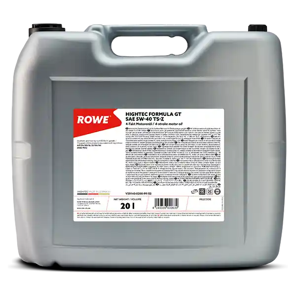 Zertifiziert ROWE HIGHTEC FORMULA GT SAE 5W-40 TS-Z 4-Takt Motorenöl Motorradöl 20 Liter