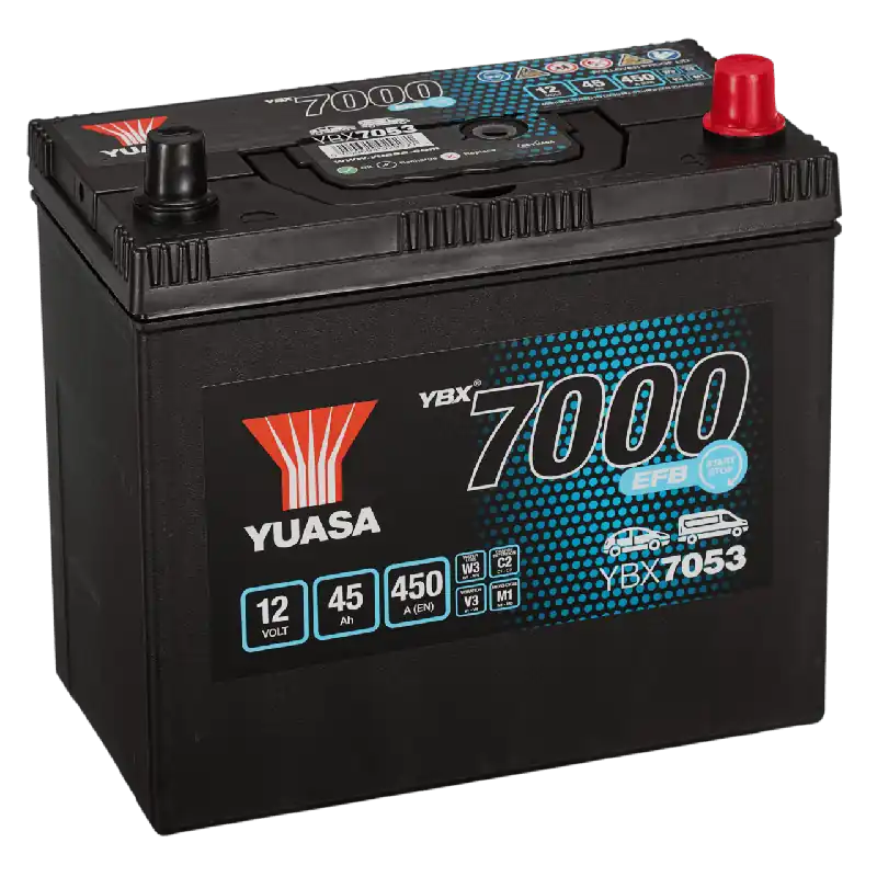 Yuasa YBX7053 EFB Start-Stopp-Batterie 12V 45Ah 450A - Zuverlässige Leistung Ausverkauf