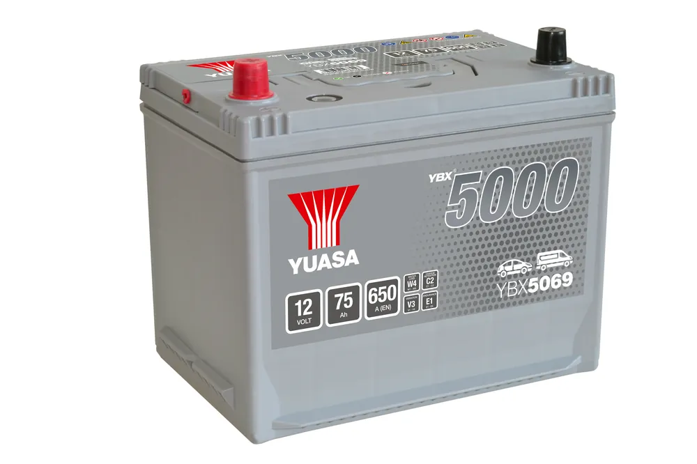 Yuasa YBX5069 12V 75Ah 650A Silver High Performance Batterie Beliebt
