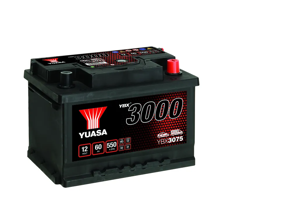 Yuasa YBX3075 12V 60Ah 550A SMF Autobatterie Rabatt