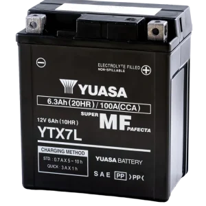 12V 6Ah 100A Yuasa YTX7L / YTX7L-BS AGM Motorradbatterie Beliebt