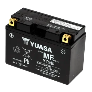 12V 8Ah 120A Yuasa YT9B / YT9B-BS AGM Motorradbatterie Nur Für Kurze Zeit