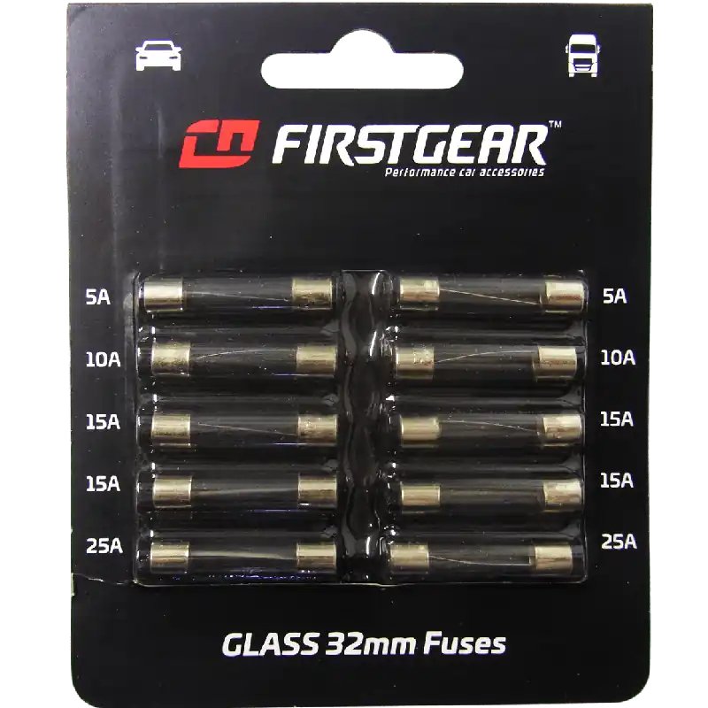 Sonderangebot Sicherungen Glas 32mm Ersatzsicherungen Blister FirstGear