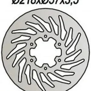 Wochenendangebot Bremsscheibe, D=218/57mm, 6-Loch, hinten, Derbi Senda 50 SM X-Treme DRD 2011-