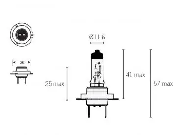 Begrenztes Angebot Lampe 12V H7 PX26D Halogen 55 Watt