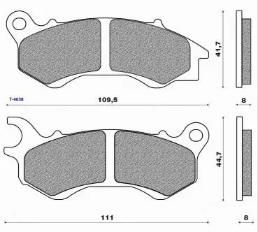 Bremsklötze 111 x 44,7mm Honda PCX 125 Schnäppchen