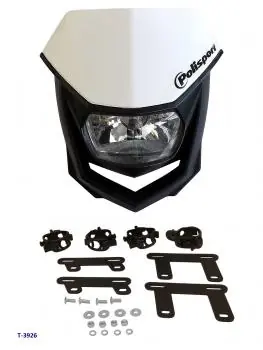 Scheinwerfermaske komplett Polisport schwarz-weiß Neu