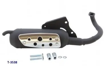 Schneller Versand Auspuff Silent Pro Scooter 50 Derbi Hunter, Paddock luftgekühlt
